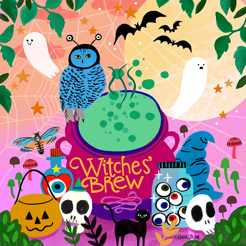 emma_j_designs's tweet photo. Witches Brew π§π΅I'm working on a new design, so sharing an oldie for now! #Halloween #couldron #kidlitartist #halloween2024 #HalloweenWeek #spookytober #spooky #Illustrator https://t.co/uGpxq8wOeC