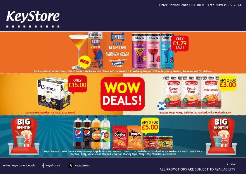 #LatestOffers available now view them all here ow.ly/OfSG50TUTQk #BigNightIn #Doritos #Pepsi #3ForFiver #IrnBruCocktail