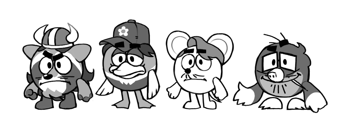 DakaAkula's tweet photo. Here is the gang!
Raccoon, Drake, Rat and fucking Mole

#vinesauce #vinesaucevinny #vinny #Joel #Vargskelethor #Vargskelethorjoel #Jerma #Jerma985 #Mike #JabroniMike #Смешарики #Kikoriki https://t.co/XbN8y33lWL