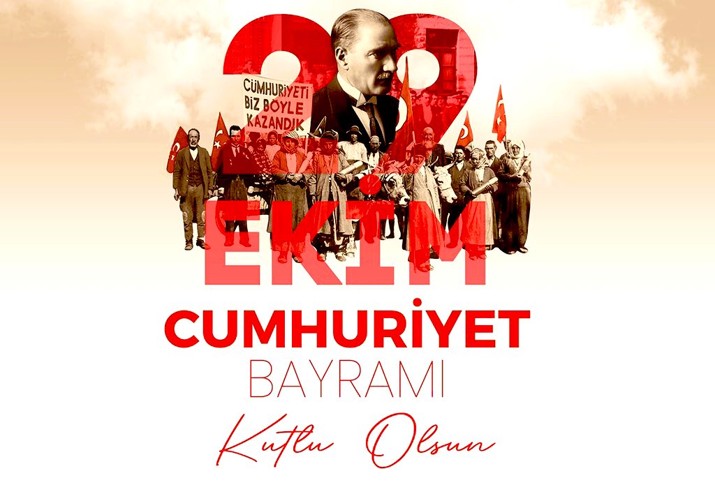 Happy Republic Day of Turkey! 🇹🇷
Bayramımız kutlu olsun! 🇹🇷

#29EkimCumhuriyetBayramı