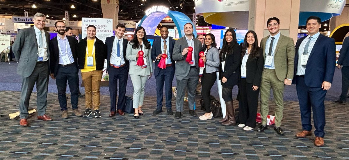 Gastroenterology & Hepatology | NYU Langone Health (@nyulh_gastrohep) on Twitter photo An impromptu gathering at #ACG2024 between our incredible <a href="/nyulangone/">NYU Langone Health</a> <a href="/nyugrossman/">NYU Grossman School of Medicine</a> residents and fellows with <a href="/MarkPochapin/">Mark B. Pochapin, MD</a>! A special congratulations to our award-winning poster presenters 🏆 An impromptu gathering at #ACG2024 between our incredible <a href="/nyulangone/">NYU Langone Health</a> <a href="/nyugrossman/">NYU Grossman School of Medicine</a> residents and fellows with <a href="/MarkPochapin/">Mark B. Pochapin, MD</a>! A special congratulations to our award-winning poster presenters 🏆