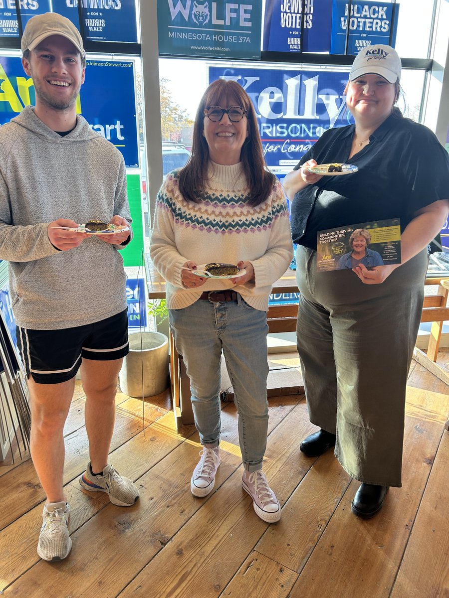 When Senator Bonnie Westlin brings homemade pistachio cake for Team AJS >>>