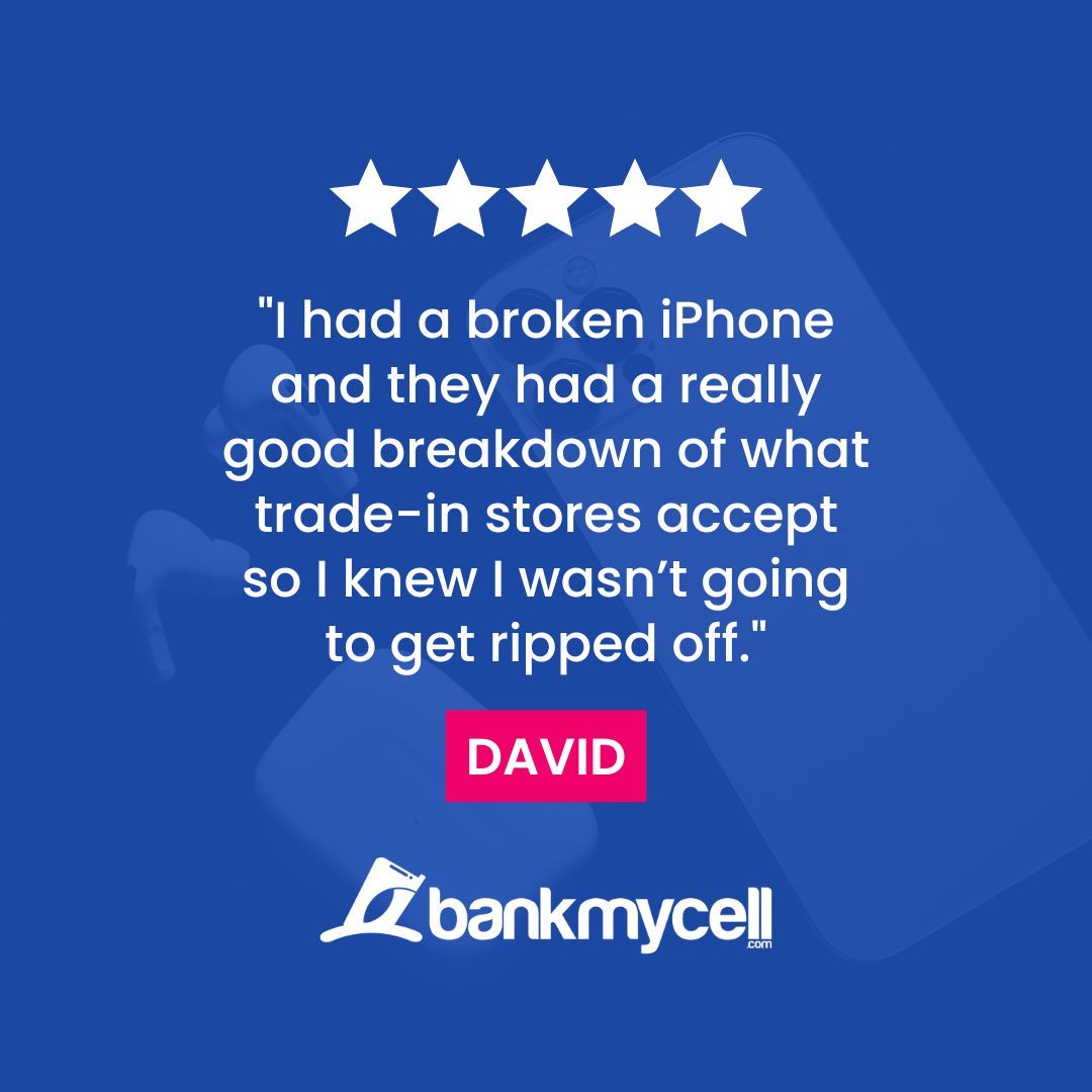 bankmycell's tweet image. Thanks to David for these comments!

If you're thinking about selling your phone, get in touch with BankMyCell ➡️ bankmycell.com 

#customerfeedback #sellmyphone #techtradein #recycleelectronics #phonebuyback #upgradeyourtech #sustainabletech #electronicsrecycling