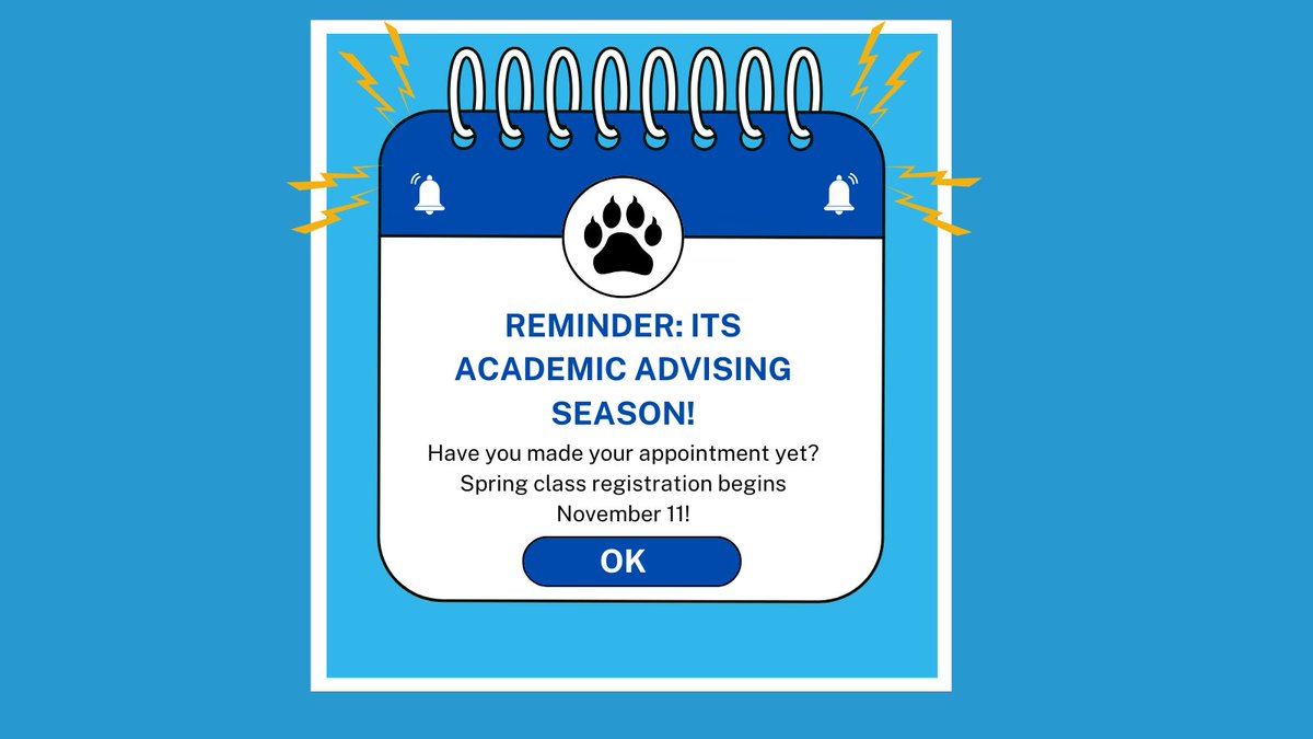Don't forget to schedule an advising appointment! #memphisjrsm #gotigersgo
