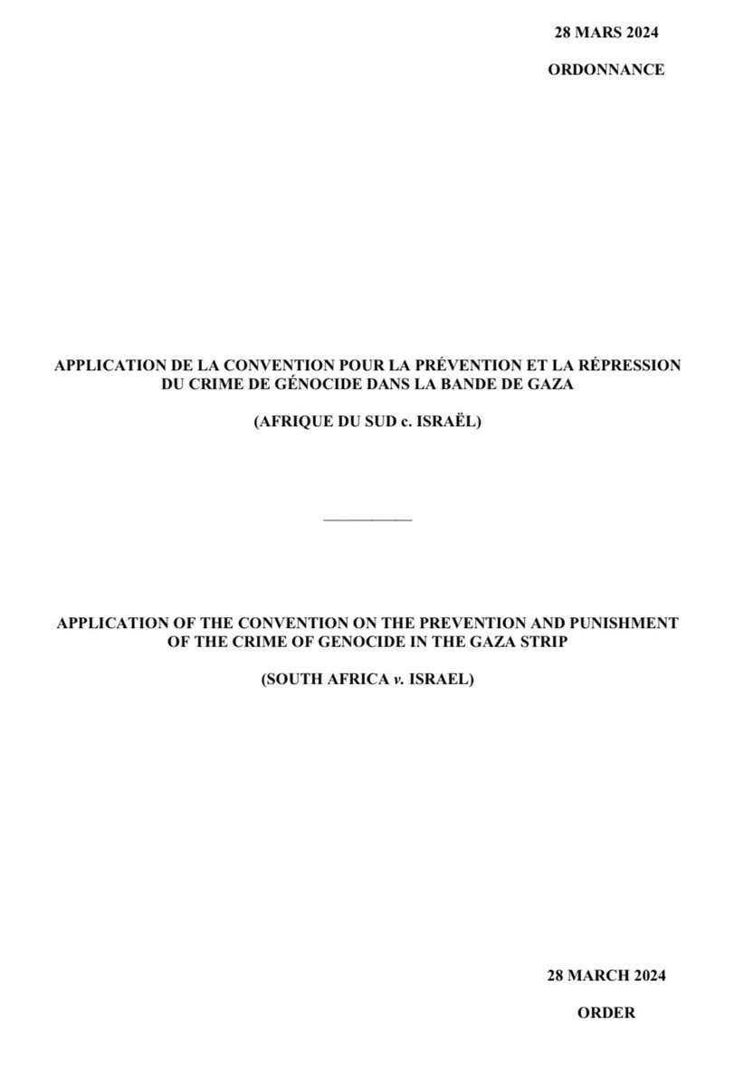 tomdannenbaum's tweet photo. The ICJ’s Provisional Measures Order of March in the genocide case explicitly required Israel to fully cooperate with the United Nations to ensure humanitarian delivery to Palestinians in Gaza. There is no UN actor more important in that respect than UNRWA. This is not ambiguous. https://t.co/PZu53YBwcV