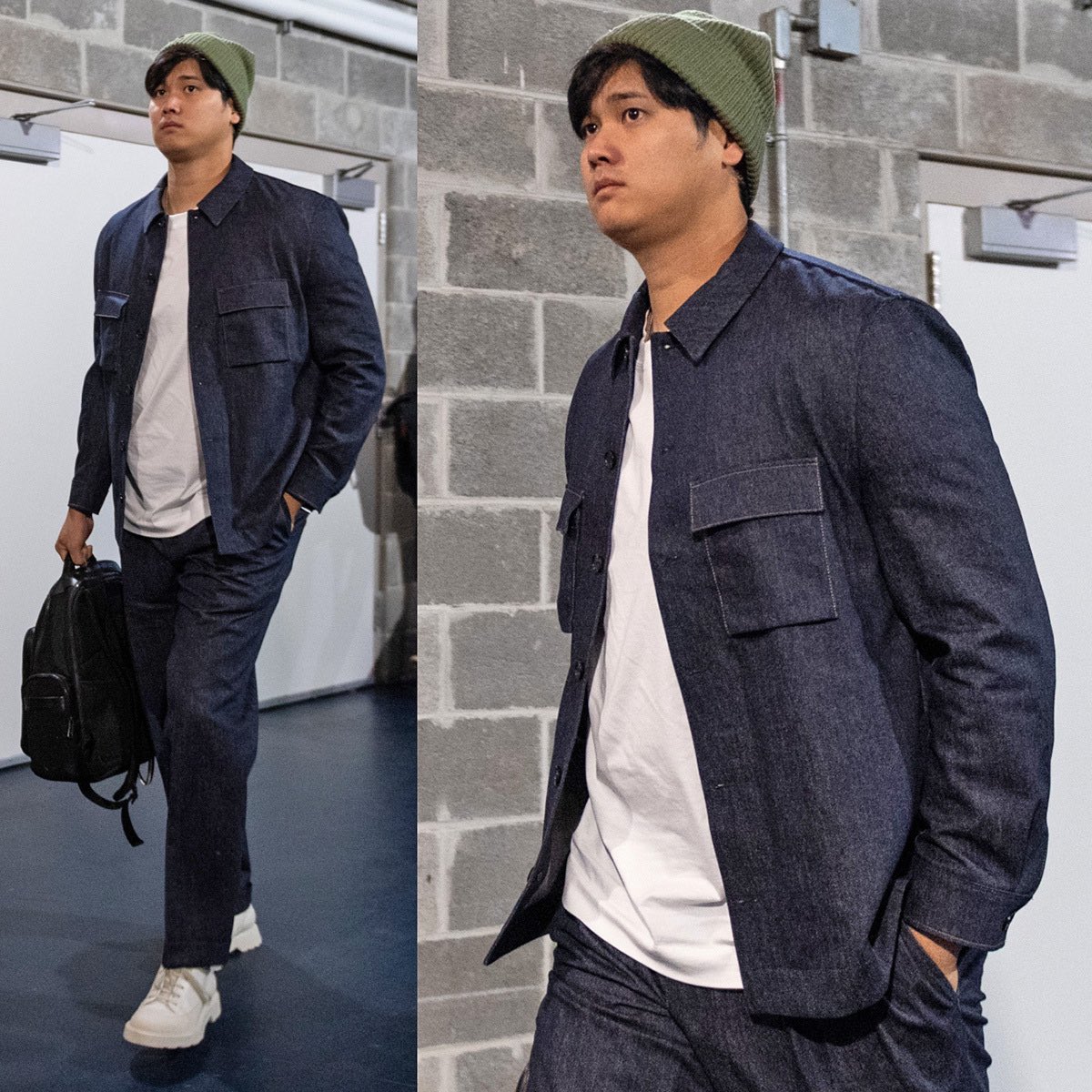 FoulTerritoryTV's tweet photo. Shohei Ohtani arrives at Yankee Stadium for Game 3 of the World Series. 🔥

(Via: @MLB) https://t.co/EnY5FZ5jGV