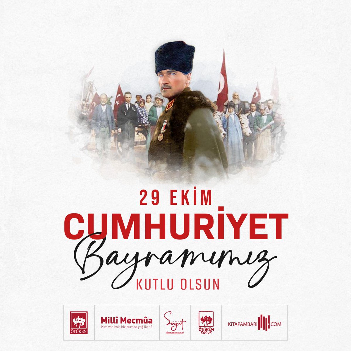 Cumhuriyetimizin 101. yılı 🇹🇷

29 Ekim Cumhuriyet Bayramımız kutlu olsun. 

Minnetle, gururla, coşkuyla nice yıllara, nice bayramlara! 

#ÖtükenNeşriyat