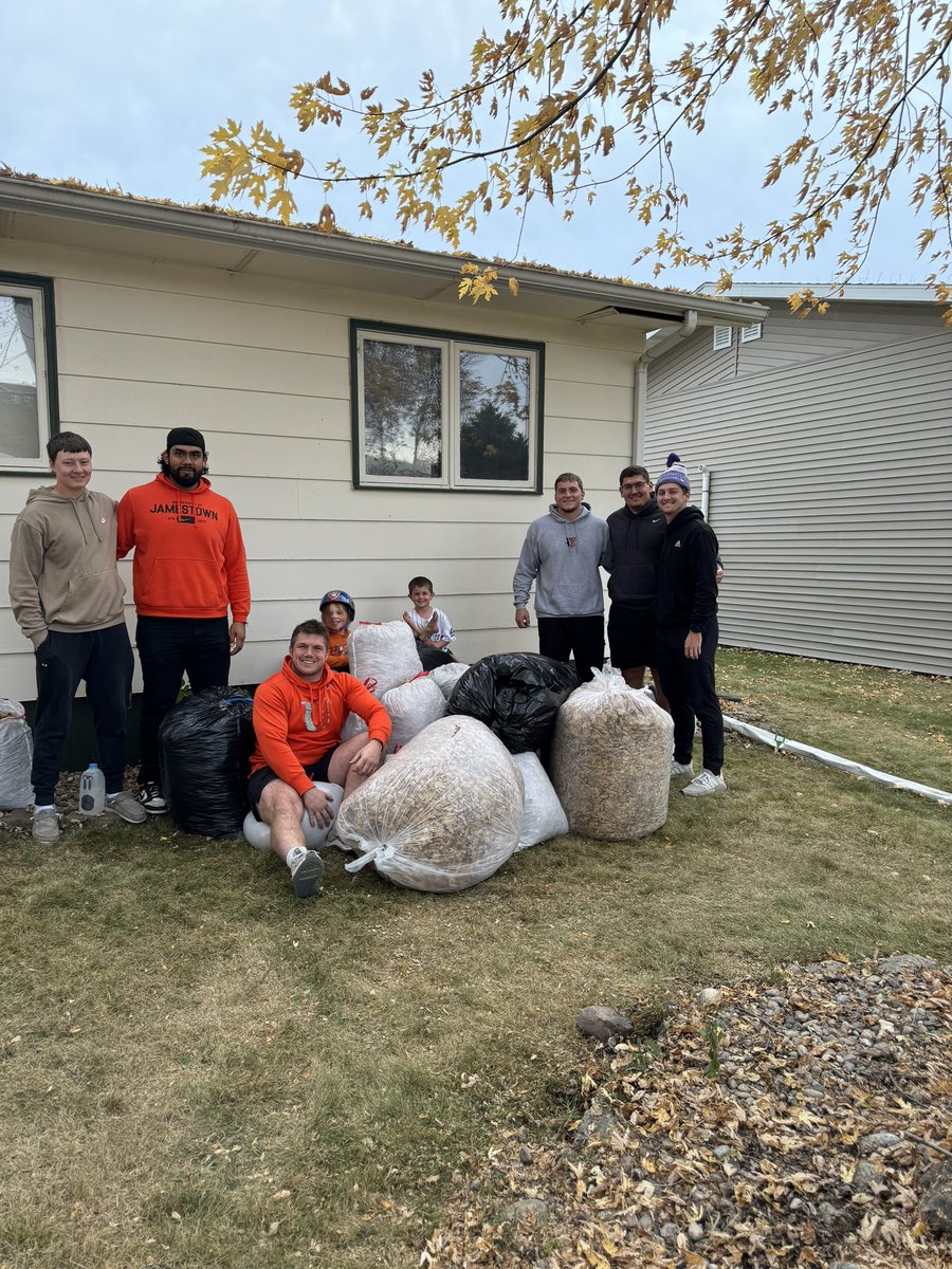 Meaghan Mistro (@mmistro3) on Twitter photo HUGE thank you to these 6 <a href="/JimmieFootball/">Jamestown Football</a> players for helping rake leaves tonight at the drop of a hat. You guys are seriously the best 🖤🧡 <a href="/John_Grann7/">John</a> <a href="/TylerDean52/">Tyler Dean</a> <a href="/dawsonschmidt07/">Dawson Schmidt</a> <a href="/21erlandsondan1/">Daniel Erlandson</a> <a href="/Kole_Mack/">Kole Mack</a> #twitterlessOscar HUGE thank you to these 6 <a href="/JimmieFootball/">Jamestown Football</a> players for helping rake leaves tonight at the drop of a hat. You guys are seriously the best 🖤🧡 <a href="/John_Grann7/">John</a> <a href="/TylerDean52/">Tyler Dean</a> <a href="/dawsonschmidt07/">Dawson Schmidt</a> <a href="/21erlandsondan1/">Daniel Erlandson</a> <a href="/Kole_Mack/">Kole Mack</a> #twitterlessOscar