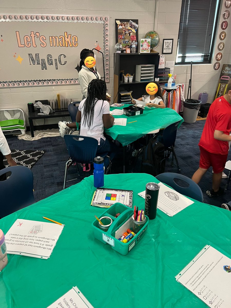 mschatelle's tweet photo. Ssshhhh students at work! 😆👀This teacher turned barista loved watching my students work together to practice their problem solving strategies!! @cfisdmath @Amanda1nm https://t.co/s55RYqFqHE