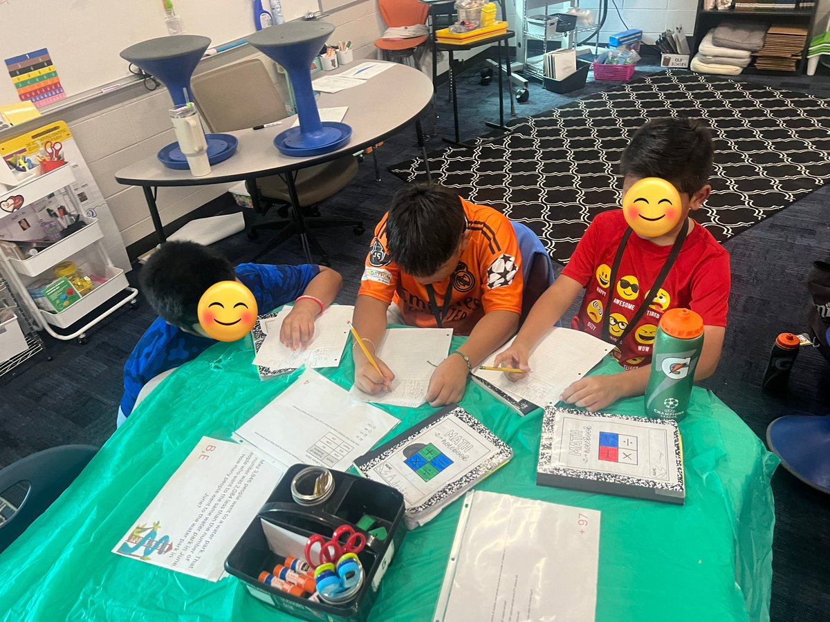 mschatelle's tweet photo. Ssshhhh students at work! 😆👀This teacher turned barista loved watching my students work together to practice their problem solving strategies!! @cfisdmath @Amanda1nm https://t.co/s55RYqFqHE