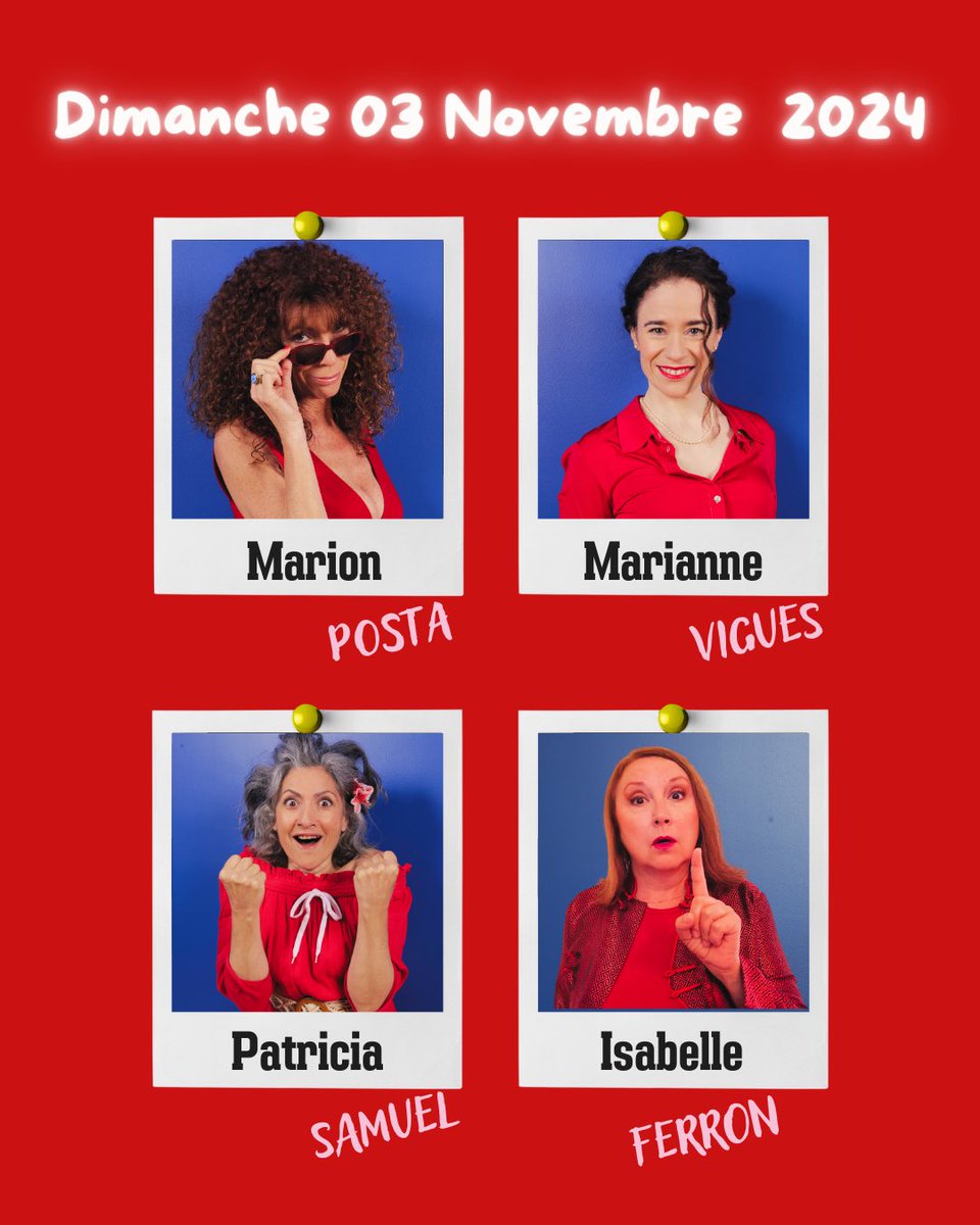 Le Casting de la semaine ! pour notre comédie Menopause, toujours au #grandpointvirgule qui vous accueille du jeudi au dimanche à 19h pour réserver cliquez ici :

legrandpointvirgule.com/event-pro/meno…

#theatre #ménopause #sortiraparis