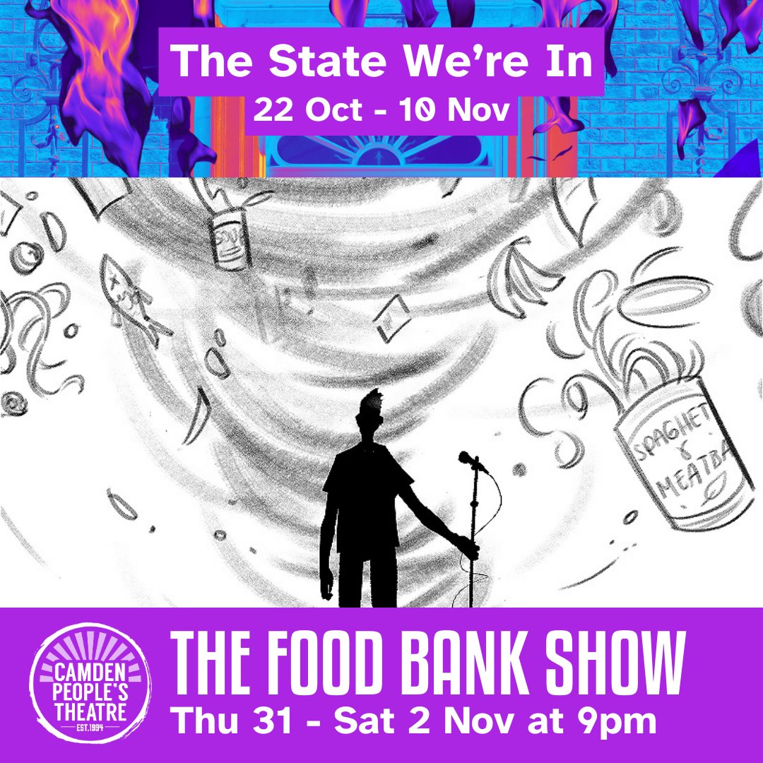Camden People's Theatre (@camdenpt) on Twitter photo Right now, over 3 million people use food banks in this country. What happened?
Following ★★★★★ 'Lessons On Revolution' (Summerhall, Soho Theatre), <a href="/CarmenCollecti/">Carmen Collective</a> return to CPT to piece ogether the story of food poverty in the UK.
With free pizza: cptheatre.co.uk/whatson/The-Fo… Right now, over 3 million people use food banks in this country. What happened?
Following ★★★★★ 'Lessons On Revolution' (Summerhall, Soho Theatre), <a href="/CarmenCollecti/">Carmen Collective</a> return to CPT to piece ogether the story of food poverty in the UK.
With free pizza: cptheatre.co.uk/whatson/The-Fo…