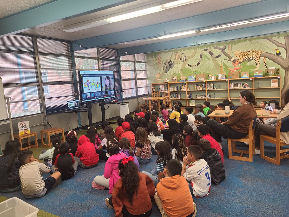 Thank you, <a href="/soontornvat/">Christina Soontornvat - Updates only</a>, <a href="/BookPeople/">BookPeople</a>, and <a href="/RTopPrincipal/">Kara Schultz</a> for sharing LEO'S FIRST VOTE with us <a href="/WalnutCreekATX/">Walnut Creek Early College Prep Elementary School</a> today! Perfect way to prepare for our campus mock election! 🗳 <a href="/AustinISDLibs/">Austin ISD Libraries</a> #FindYourStory