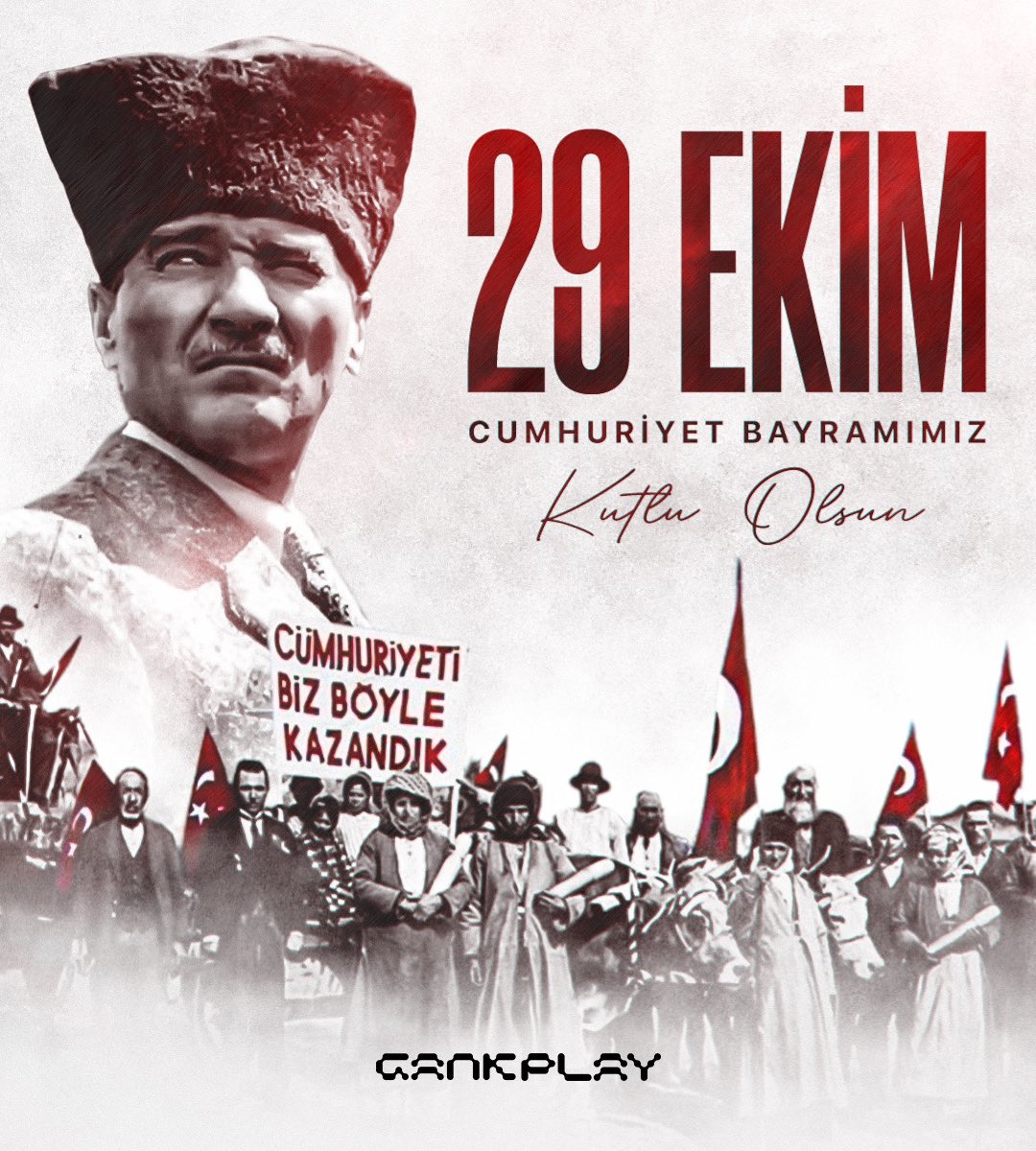 🇹🇷 Cumhuriyetinizin 101. Yaşı Kutlu Olsun!

Cumhuriyetimizin ilanının 101. yıl dönümünde, Gazi Mustafa Kemal Atatürk ve onun cesur silah arkadaşlarını saygı, özlem ve minnetle anıyoruz.

29 Ekim Cumhuriyet Bayramımız kutlu olsun! 🇹🇷
