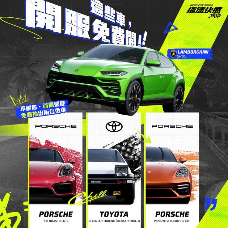 These are the free cars you guys will get when you first open the game to play it

You will not need a WeChat or QQ account to login all you will need is a google account to login