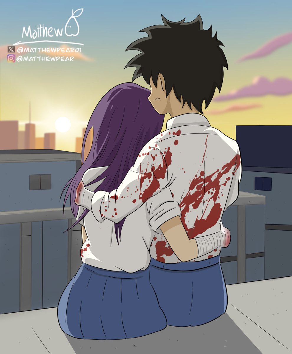 MatthewPear01's tweet photo. “A peaceful ending so much darkness 💜” (5/5) #Yuri #Truthsayer #DDLC #DokiDokiLiteratureClub #DDLCfanart #manga #Anime #fanart #dark #horror #light #hope #love #redemption #dawn #Halloween https://t.co/fvGakGnHAl