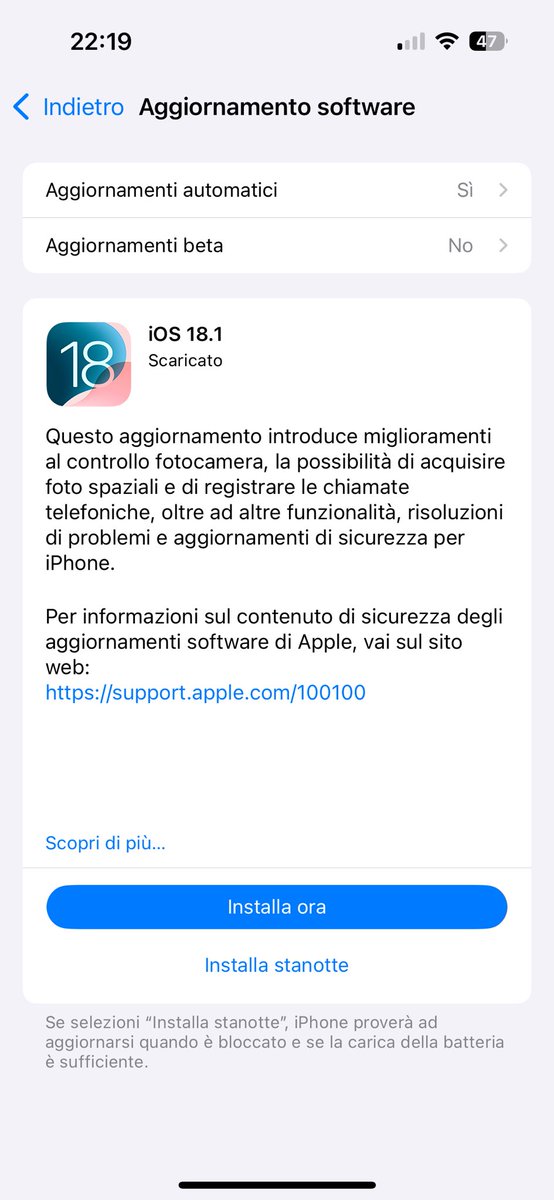iAndreTech's tweet image. Disponibile per tutti #iOS18.1