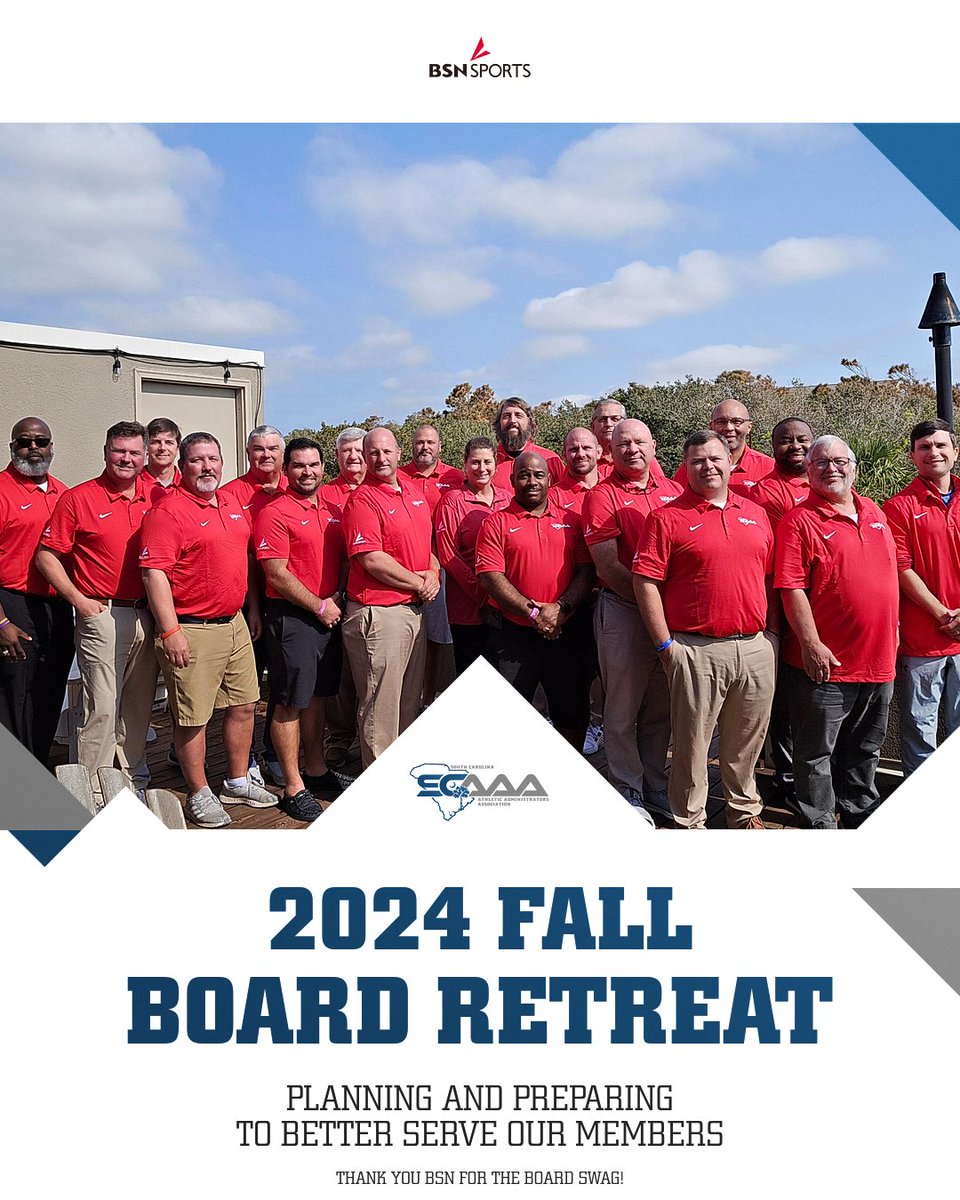 The past couple of days, the <a href="/SouthCarolinaAD/">SCAAA</a> Board has been meeting to plan and prepare to serve our members!
Thank you to <a href="/BSNSPORTS_SC/">BSN SPORTS South Carolina</a> for the Board Swag!