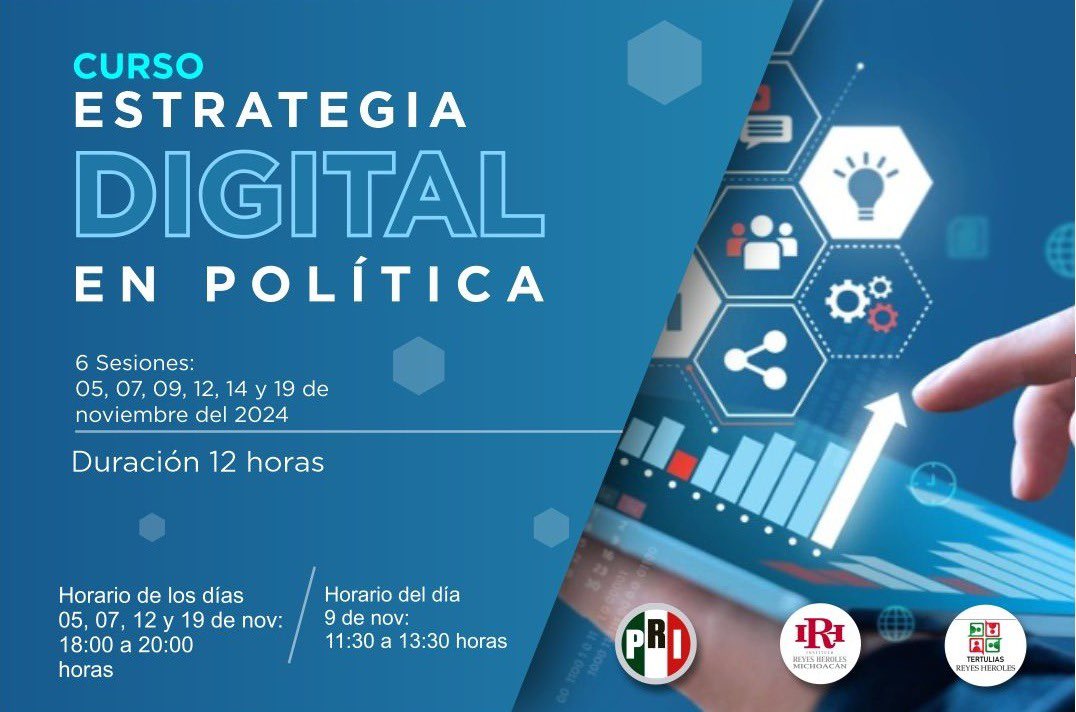 🚨 A T E N C I Ó N 🚨 

Ya se encuentra disponible el enlace para que te registres al Curso de Estrategia Digital en Política, que tendremos en conjunto con la Universidad Ágora Hispanoamericana. 

Modalidad: Virtual 👩🏻‍💻

Realiza tu registro ¡ya! 👇🏻

docs.google.com/forms/d/e/1FAI…