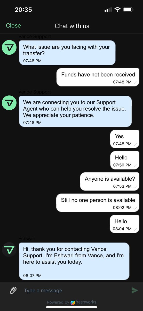 shashankgarg16's tweet photo. See the responses and time taken without resolution by @vanceapp_  Customer support team. @aajtak @indiatv @indiatv @ZeeNews https://t.co/D7x08neAVY