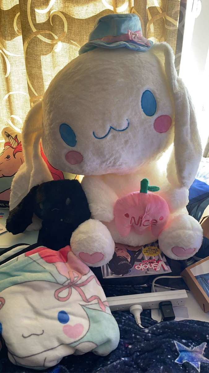 Asteri_VT's tweet photo. You guys think this Cinnamoroll I bought over the weekend is big enough? https://t.co/kNshKGuA1l