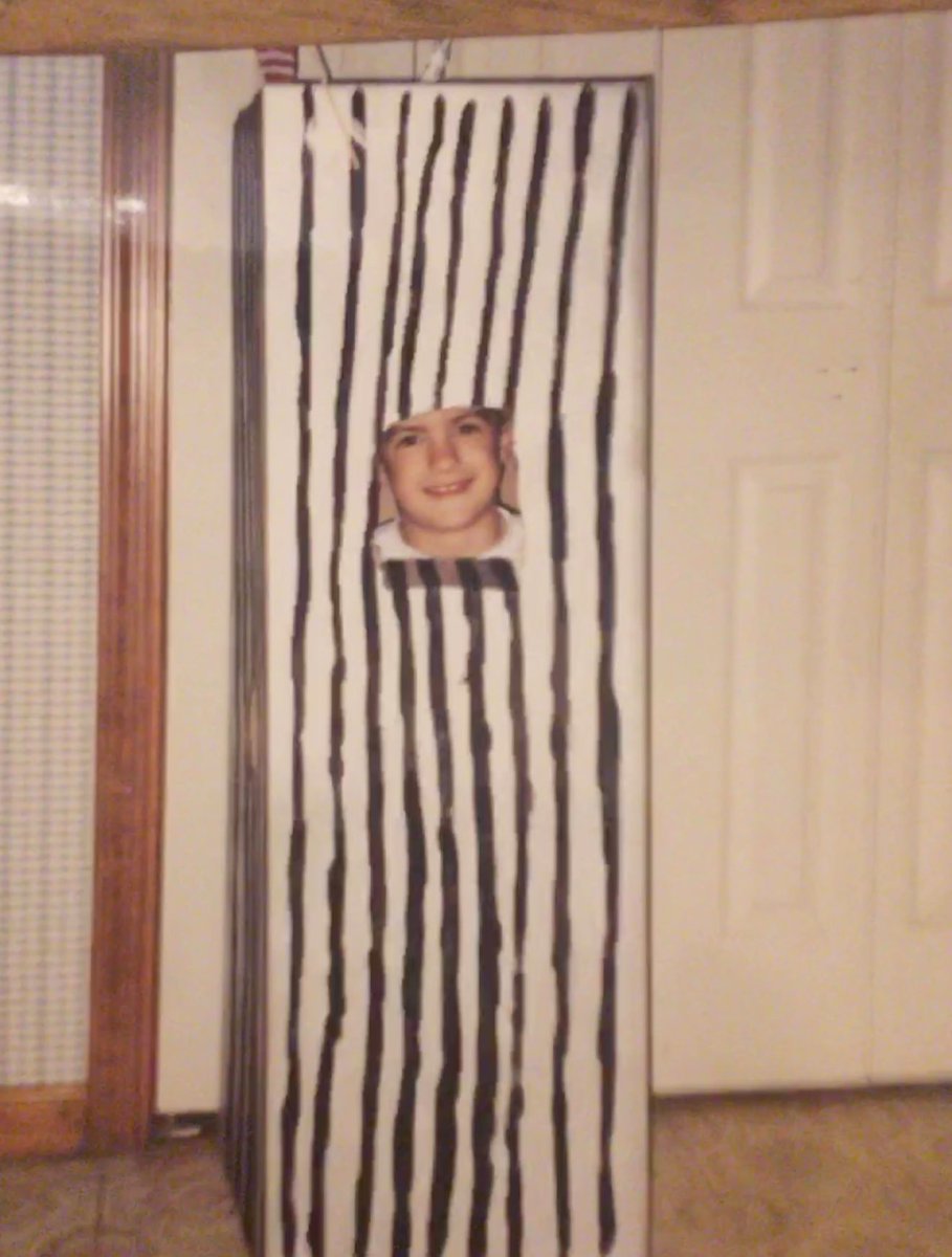 chadwifeyeet's tweet photo. One of the best Halloween costumes ever, in my opinion, is my friend’s brother.  He requested to be a twin tower in October of 2001, and his mom obliged, saying “wow what a beautiful tribute!”

Nothing will ever top this for me. This is my Roman Empire. https://t.co/4OOwuzE3Ni