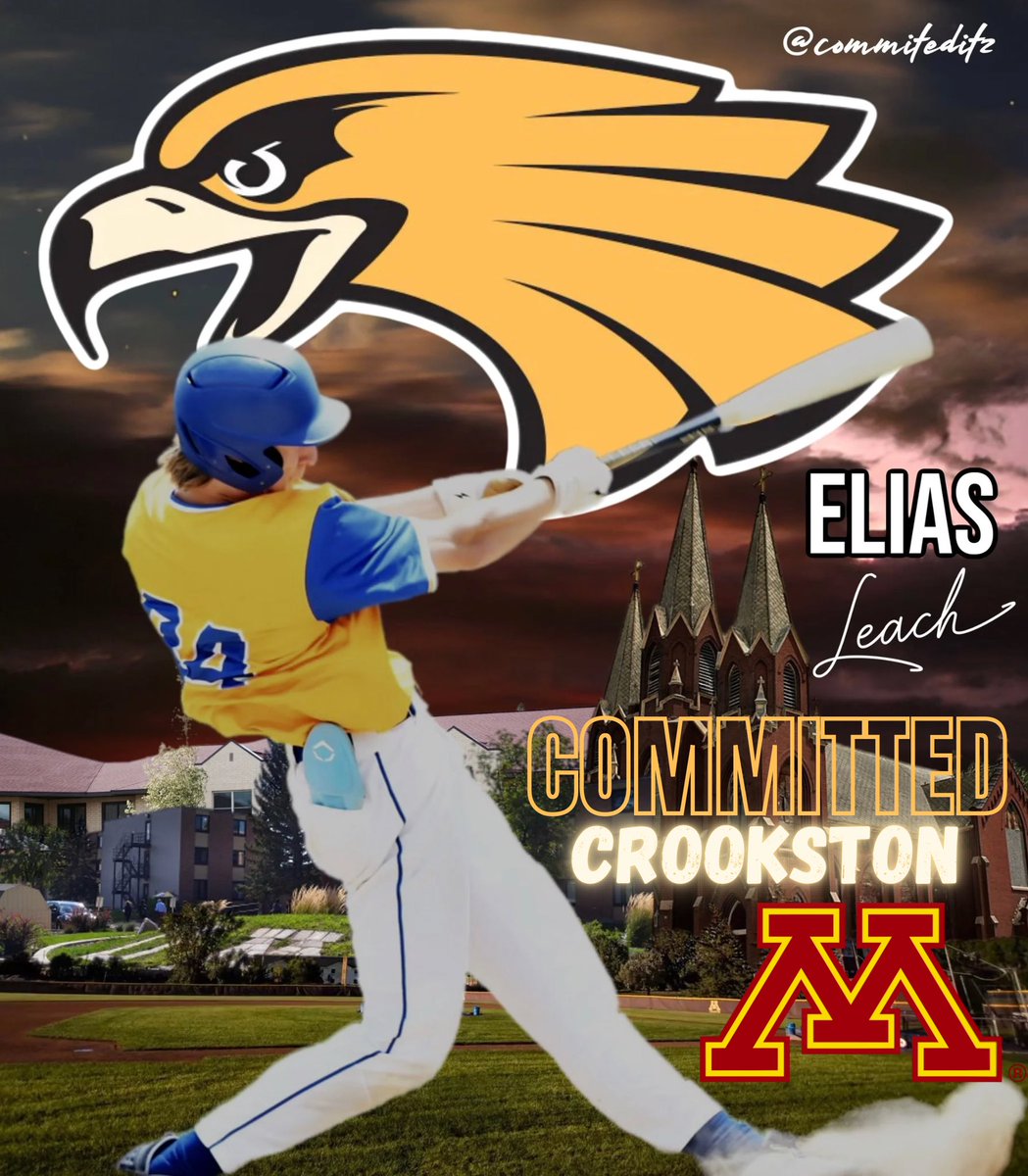 I’m thrilled to announce my commitment to the University of Minnesota Crookston to continue my academic and athletic journey. Huge thanks to God, my family, coaches, teammates, and friends for all the support. Excited to represent Golden Eagle Baseball! #WingsUp