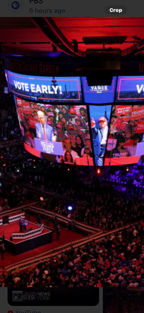 The garbage was on the stage at Madison Square Garden, not in Puerto Rico.
