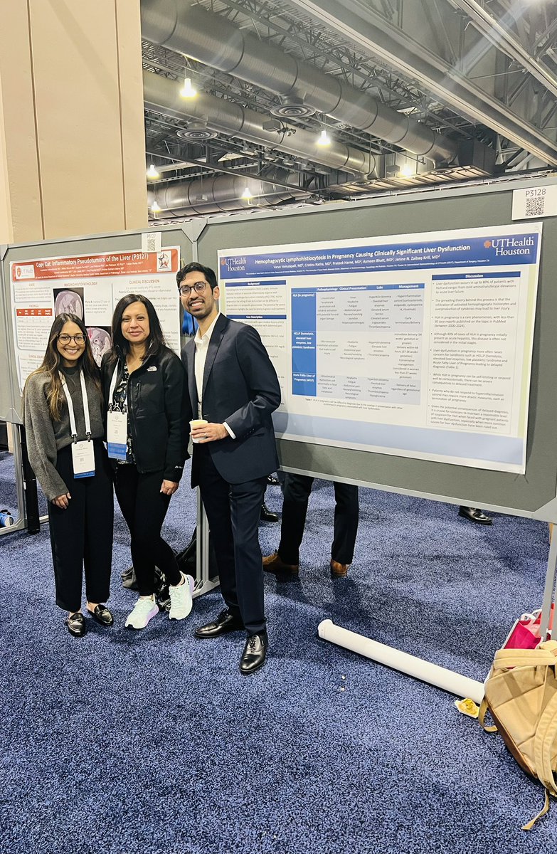 Asmeen Bhatt MD PhD FACG (@asmeenbhattmd) on Twitter photo Proud of our IM Residents <a href="/UTHimres/">UTHealth Houston IM Residency</a> Varun Vemullapali and Cristina Natha who are attending their first ever ACG meeting #ACG2024 and presenting HLH in Pregnancy 👏
Mentored by our wonderful former GI fellow <a href="/PrateekHarne1/">Prateek Harne MBBS, MD</a>
<a href="/UTHealthSurg/">UTHealth Surgery</a> @AmCollGastro Proud of our IM Residents <a href="/UTHimres/">UTHealth Houston IM Residency</a> Varun Vemullapali and Cristina Natha who are attending their first ever ACG meeting #ACG2024 and presenting HLH in Pregnancy 👏
Mentored by our wonderful former GI fellow <a href="/PrateekHarne1/">Prateek Harne MBBS, MD</a>
<a href="/UTHealthSurg/">UTHealth Surgery</a> @AmCollGastro