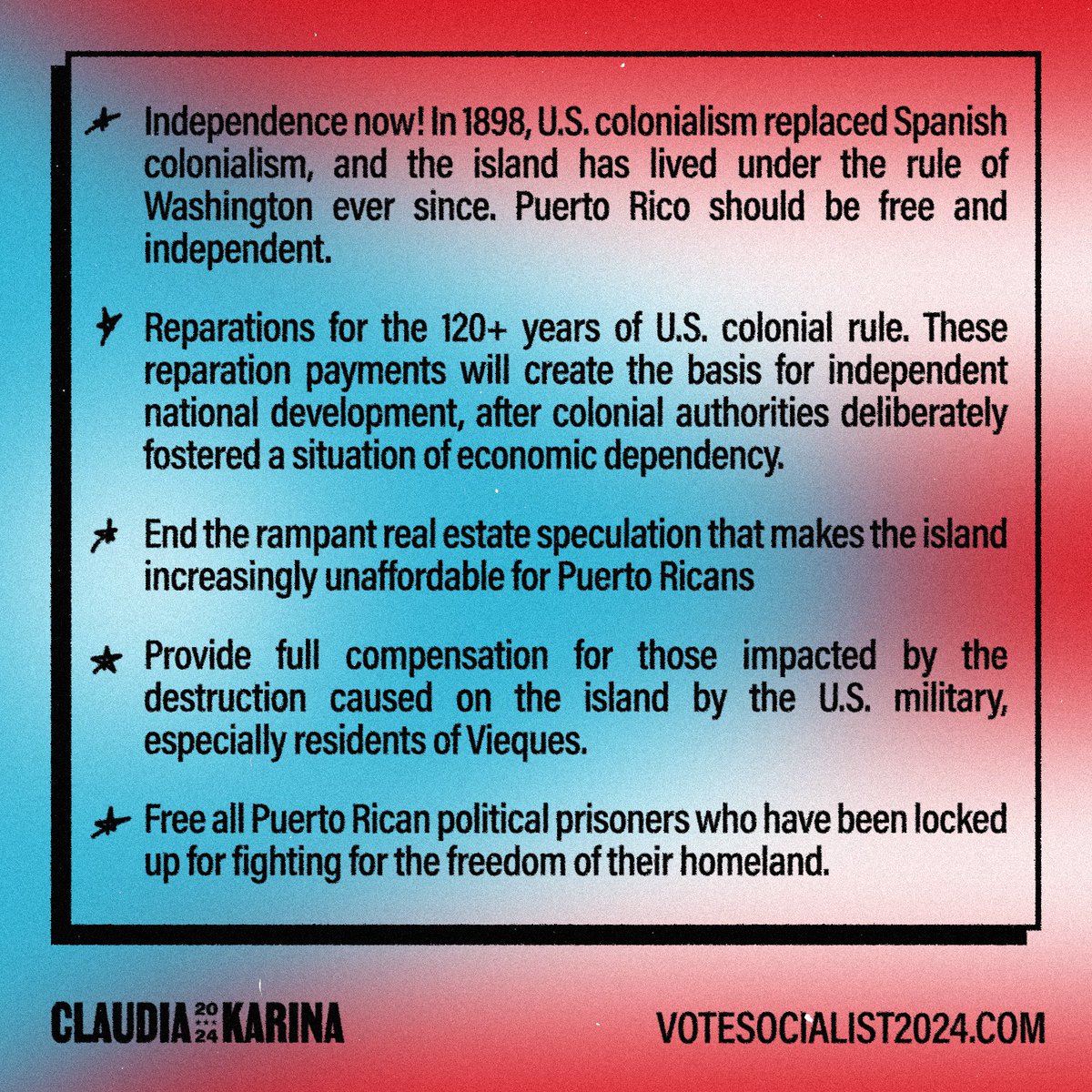 Disgustingly racist remarks at Donald Trump’s NYC rally are making headlines — but neither establishment party has any solutions for the people of Puerto Rico.

Our socialist campaign stands for Puerto Rican Independence NOW! 🇵🇷

Read our program ⤵️