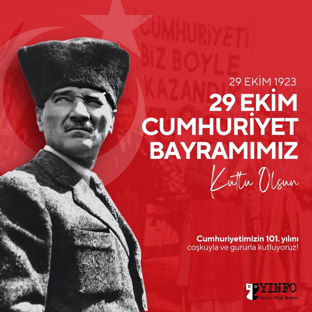genclikbilgim's tweet photo. ���🇷 29 Ekim Cumhuriyet Bayramımız Kutlu Olsun! 🇹🇷

Cumhuriyetimizin 101. yılında, ulu önderimiz Mustafa Kemal Atatürk ve silah arkadaşlarını, bu topraklarda bağımsızlık ve özgürlüğümüz için mücadele eden kahramanlarımızı saygı ve minnetle anıyoruz. https://t.co/uvlBhqijRj