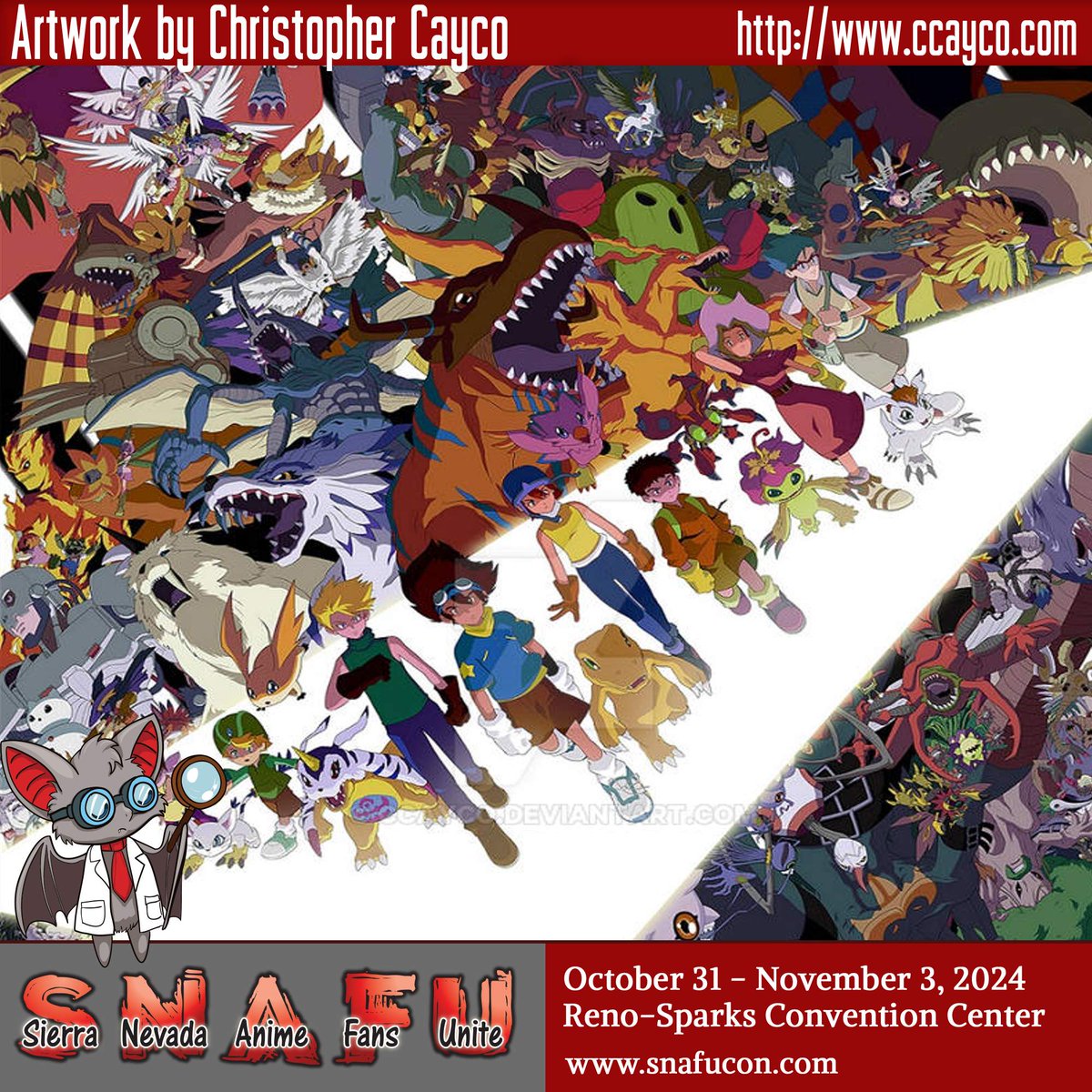 SNAFU Con's next artist spotlight is Artwork by Christopher Cayco!

Christopher Cayco sells poster prints of their original artwork. They specialize in super detailed full-cast fanart! ccayco.com