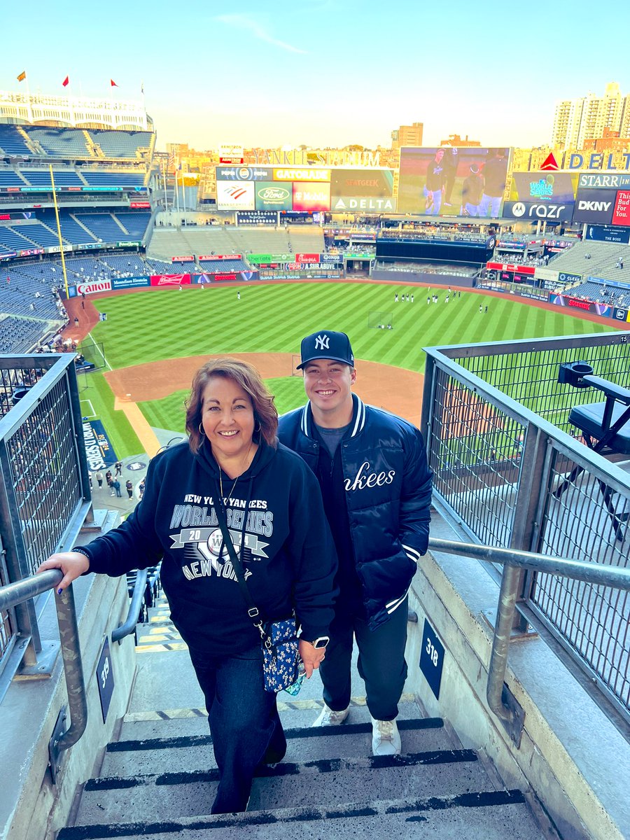 Dylan_Barbee22's tweet photo. Trip of a lifetime with the one who introduced me to the Yankees 20+ years ago. Go Yankees!! https://t.co/UQrdHby5dY