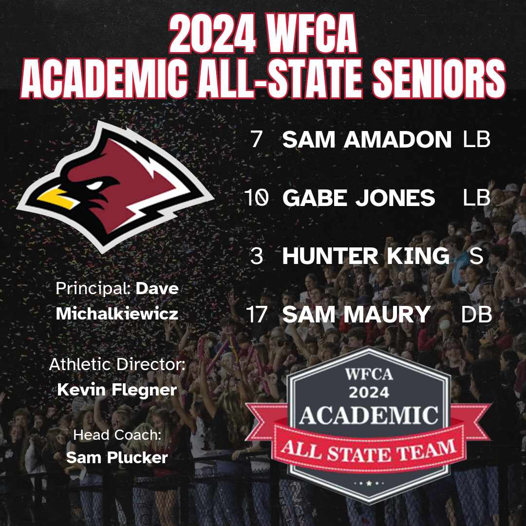 Honored to receive 2nd Team FVA All-Conference for the 2nd year in a row and 2024 WFCA Academic All-State!