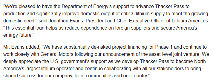 lenraleigh's tweet image. 🚨 $LAC @LithiumAmericas successfully closes their $2.26 Billion @ENERGY #ATVM loan to finance @ThackerPass #Lithium!