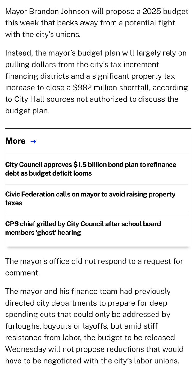 Austin__Berg's tweet image. BREAKING: Chicago Mayor Brandon Johnson will call for a property tax hike in his upcoming budget, violating one of his signature campaign promises.