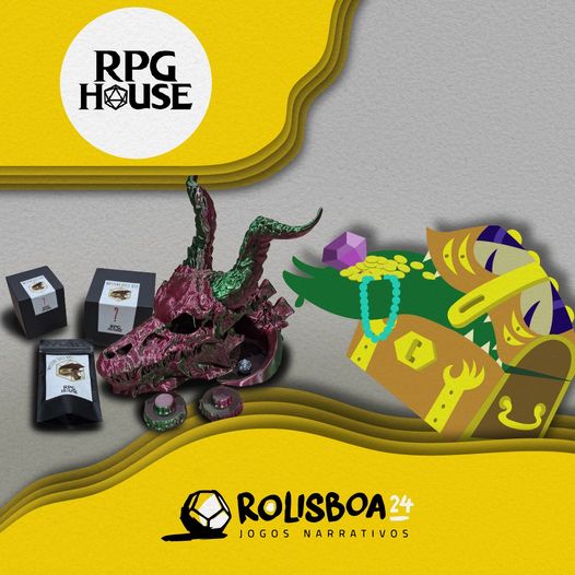 Caros aventureiros, a @rpghouse.lt  contribui para a edição deste ano como apoiante do nosso baú com:
- 2 Mistery Dice Boxes;
- 1 Mistery Dice Bag;
- 1 Dice Tower.

#rolisboa #rlx #blx #rpghouse