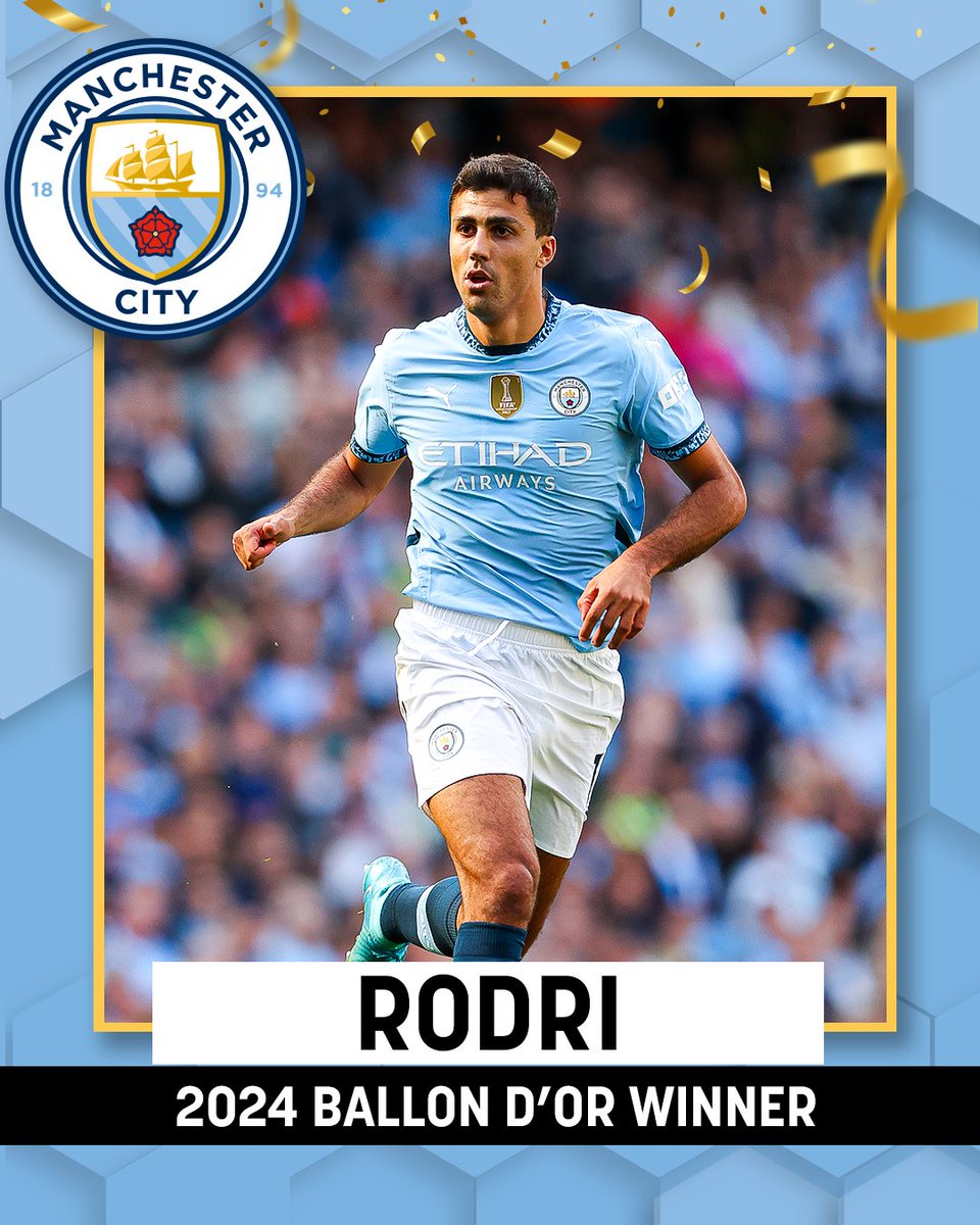 NBCSportsSoccer's tweet photo. Man City's midfield maestro.

Rodri has won the 2024 Ballon d'Or! 🏆 https://t.co/gYOyGYgtk5