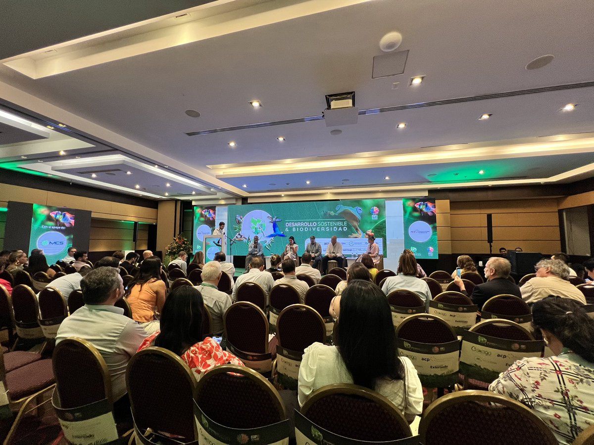 Consga_'s tweet photo. #EstáPasando | “Finanzas para la Biodiversidad” es nuestro último panel del día, con la participación del Banco @bbva,  @BancoContactar, Asoganque,
@WWF, BIOFIN @PnudColombia y @Finagro 

#consga 
#COP16Cololombia https://t.co/rEnd3dRxgc