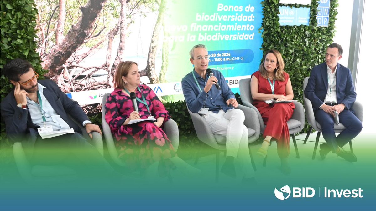 🌍 En el marco de la #COP16, celebramos un hito para la biodiversidad en la región con el lanzamiento del primer bono de biodiversidad de una entidad financiera en la región. Hoy, <a href="/Marisela_AJ/">Marisela Alvarenga</a>, Directora General de Negocio (a.i) en #BIDInvest, participó en el panel "Bonos de