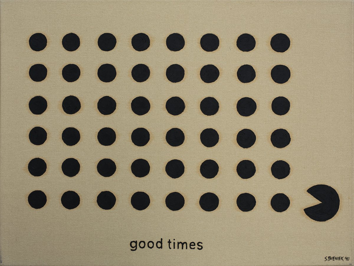 #2 good times, from the „SOME TIMES“ pac-man series of nft’s by Sebastian Bieniek for sale at foundation!  

foundation.app/mint/eth/0xAa2…

#SomeTimes #Art #NFT #superrare #opensea #SebastianBieniek #Kunst #Künstler #Artist #PACMAN #Bieniek #nftartist #painting #gemälde #berlinart