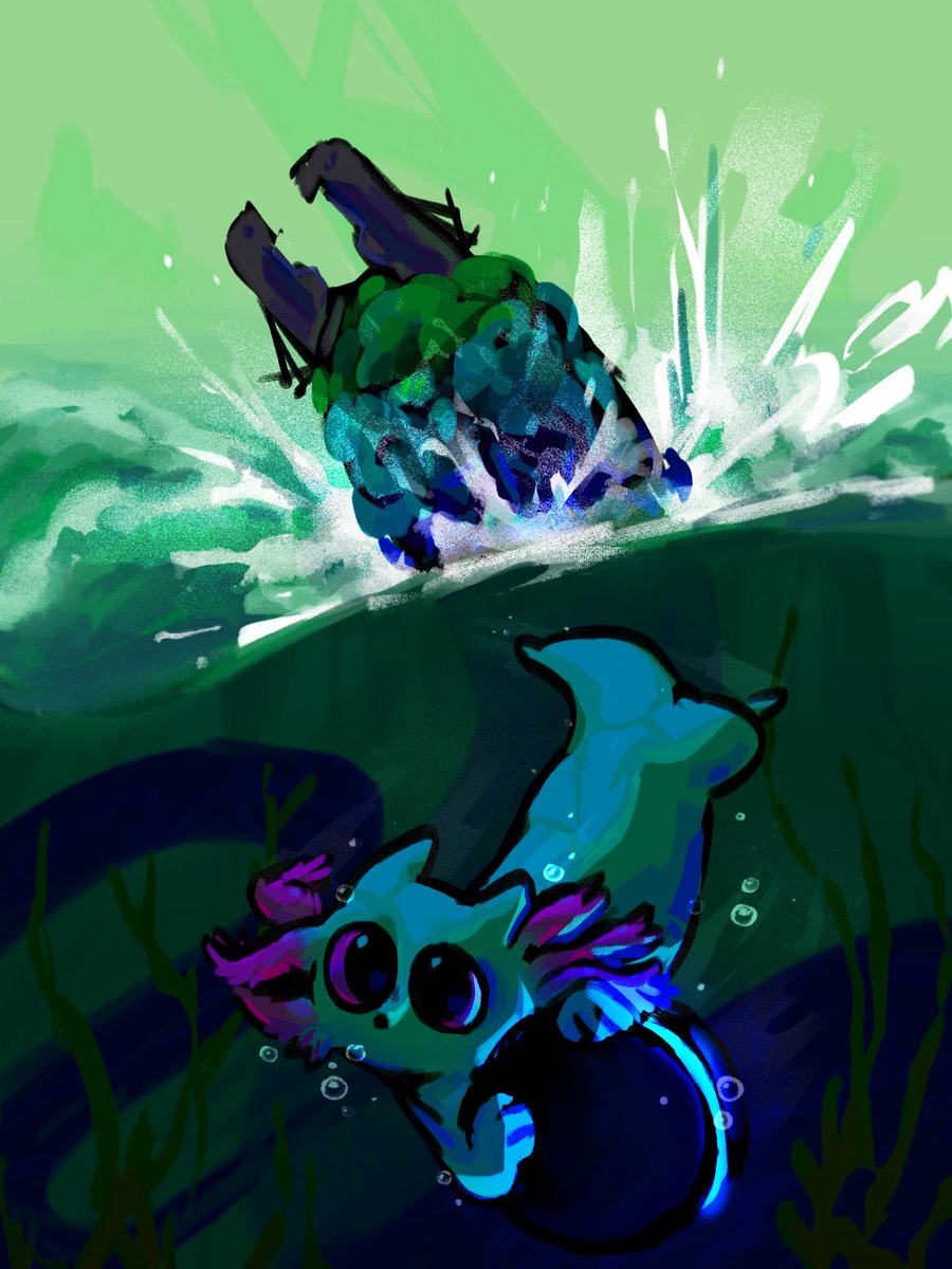 #Rainworld i drew this a few months ago during crazy art block, some stuff like the perspective are kind of weird but im just glad i was able to finish it