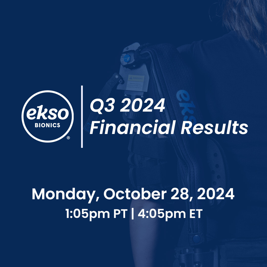 Today, $EKSO reported Q3'24 financial results, highlighted by receipt of initial CMS reimbursement for Ekso Indego Personal, 33 EksoHealth devices sold, &amp; the completion of a $5M underwritten offering. Read more here: hubs.la/Q02W40YK0