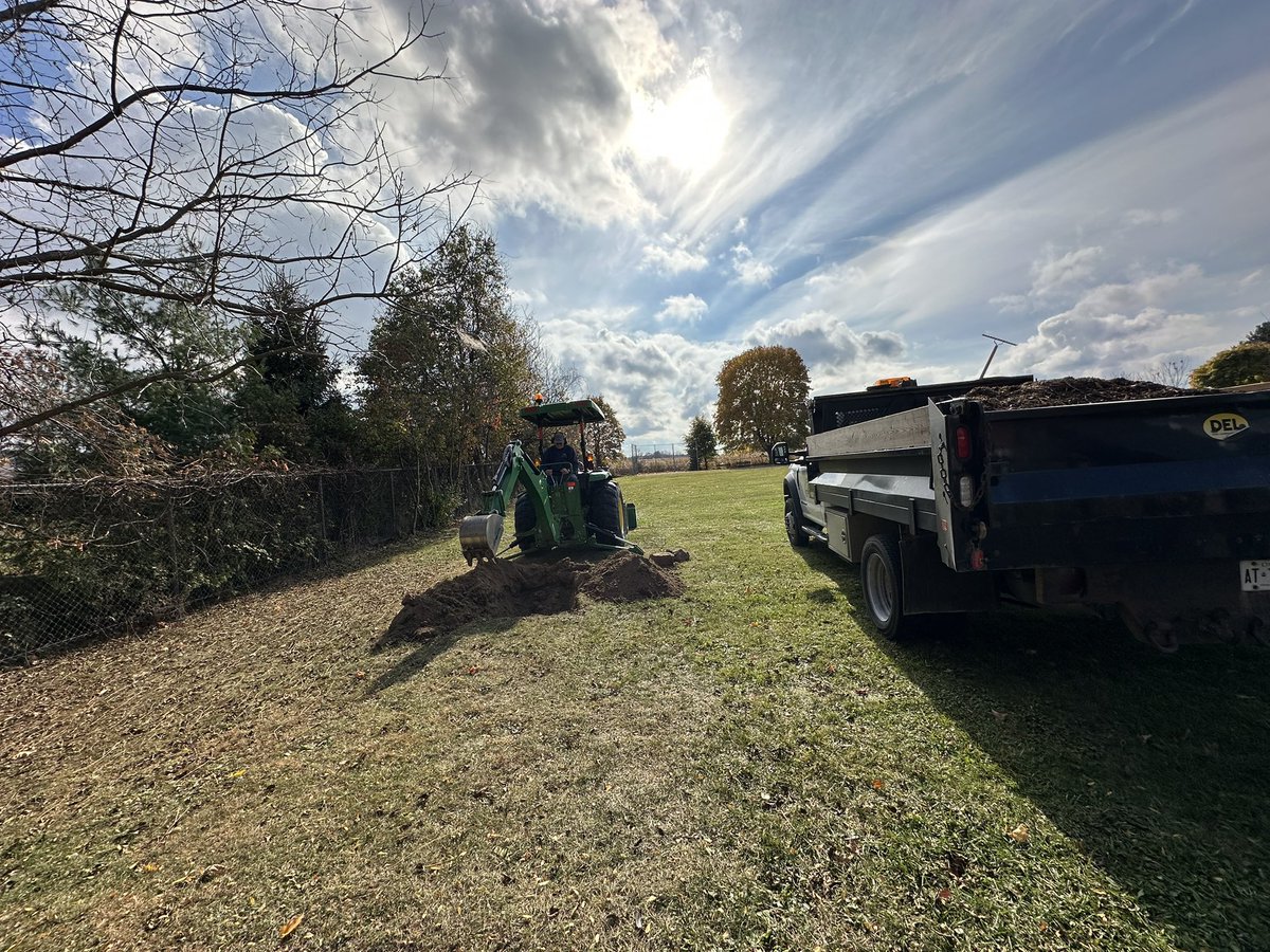Thank you so much to Our Grounds Team at Grand Erie District School Board!!! Thank you for helping plant these trees in the Kindergarten area 🌳Our Grizzlies had so much fun helping !!! <a href="/GEDSB/">Grand Erie District School Board</a> <a href="/DirectorGEDSB/">Dr. JoAnna Roberto, Ph.D.</a>