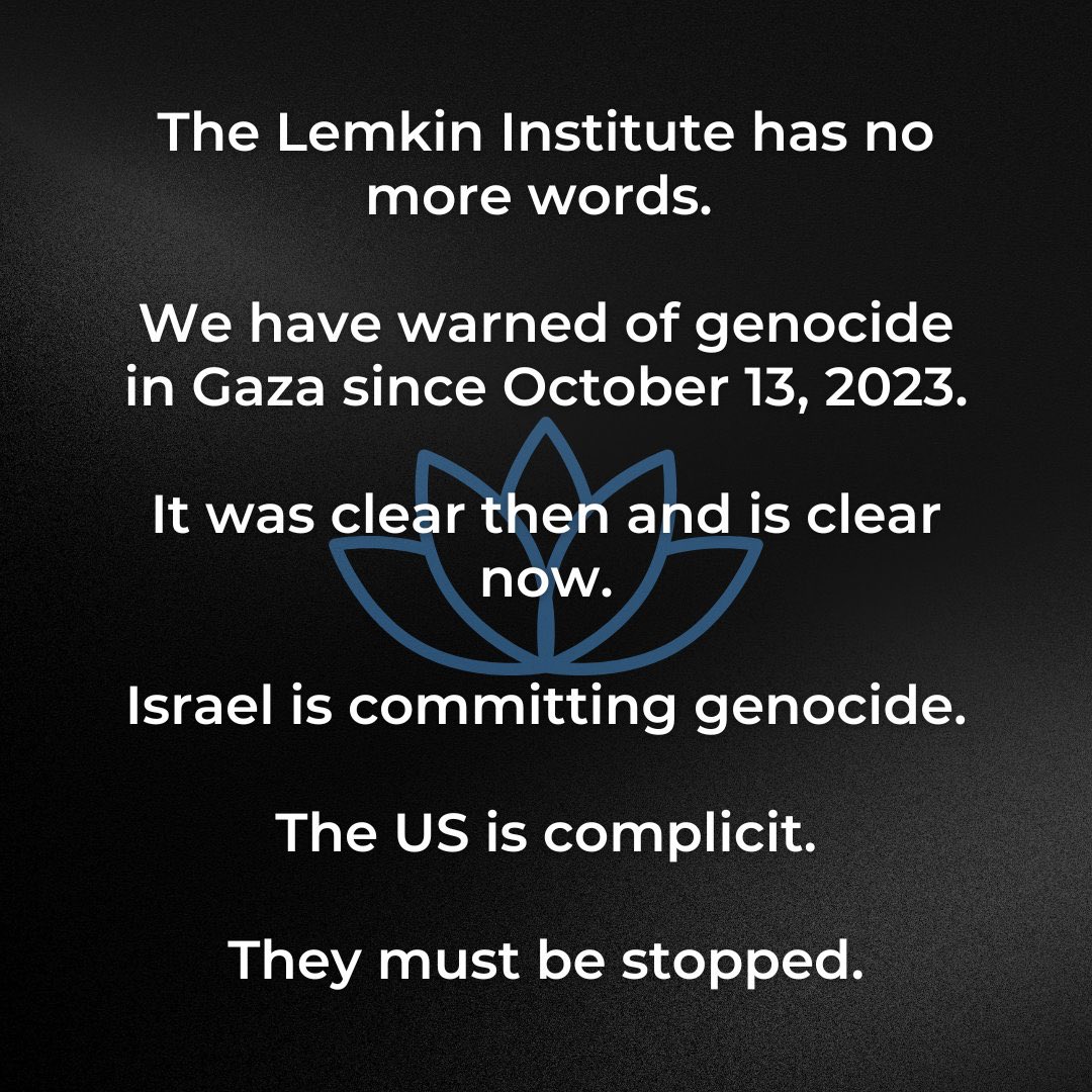 From the Lemkin Institute on Genocide - <a href="/DavidLammy/">David Lammy</a> - you know that Jewish Polish Lawyer that DEFINED genocide. Yeah - that institute.