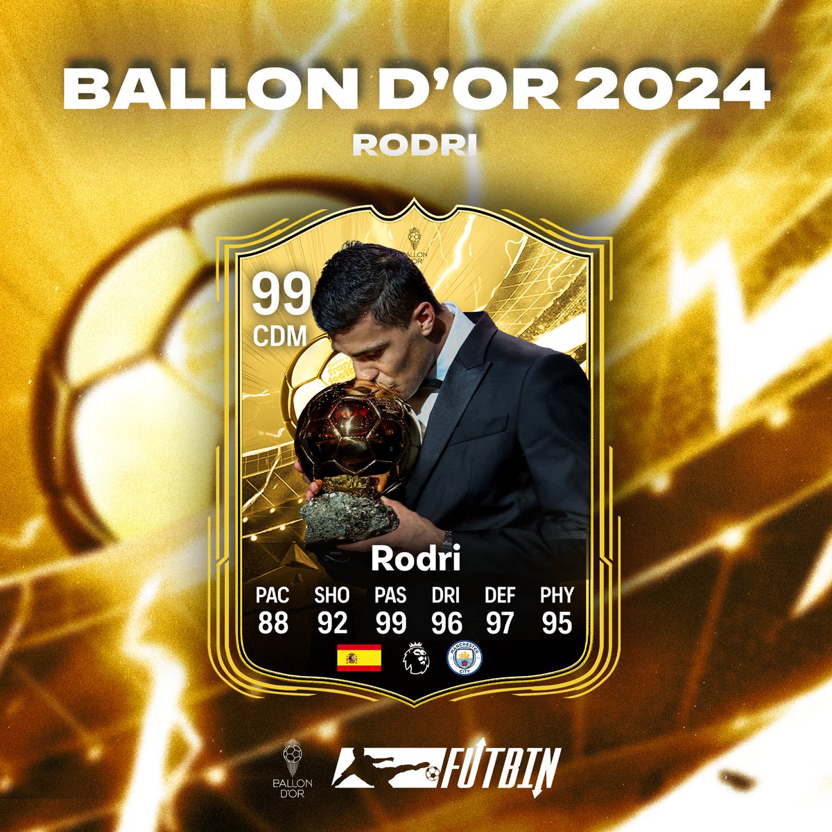 🌟🇪🇸 RODRI IS YOUR 2024 BALLON D'OR WINNER!