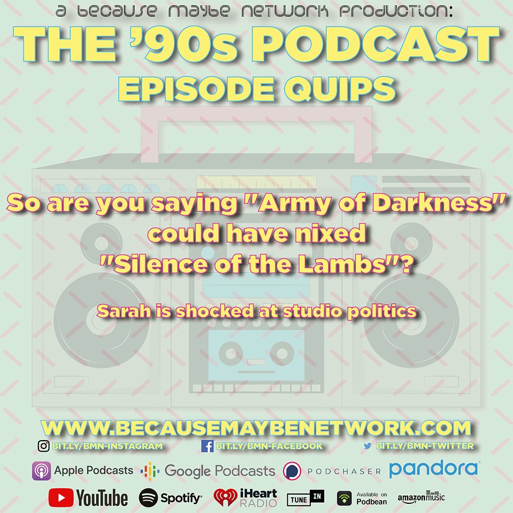 _BecauseMaybe's tweet image. Yes this is 100% true!

bit.ly/90sP-S11-E07

#90spodcast #podcast #nostalgia #throwback #90s #armyofdarkness #horror #gore #comedy #ash #brucecampbell #boomstick #evildead