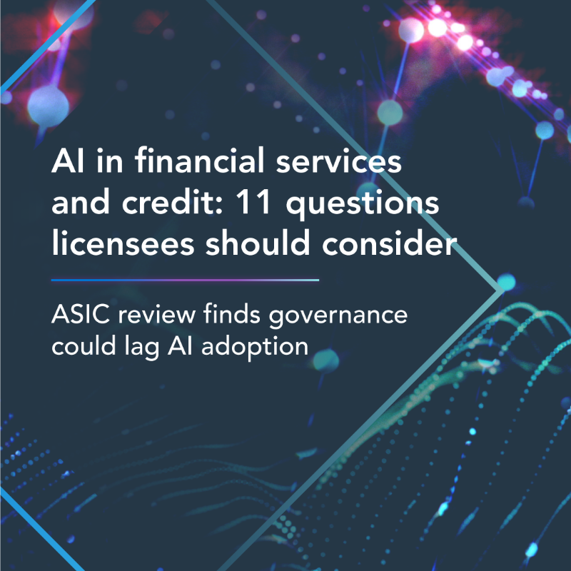 asicmedia's tweet photo. ASIC is urging financial services and credit licensees to ensure their governance practices keep pace with their accelerating adoption of artificial intelligence https://t.co/q0iIDFc3dQ