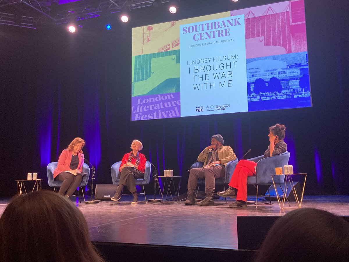 Still thinkin about an incredible event@ #Ldnlitfest Saturday w <a href="/lindseyhilsum/">Lindsey Hilsum</a> <a href="/bbclysedoucet/">lyse doucet</a> <a href="/NickMakoha/">Dr Nick Makoha FRSL</a> &amp; Pireeni Sundaralingam on war&amp;poetry.Unimaginable stories told by exceptional journalists &amp; poets ‘I brought the war with me’ is a must buy.Thx2the panel4a memorable event💞